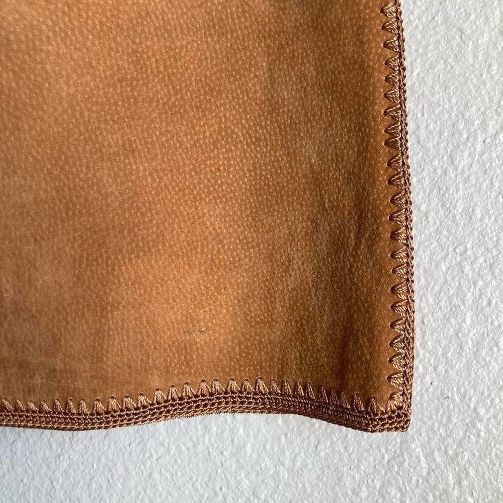 Vtg leather patchwork skirt - Picture 6 of 8